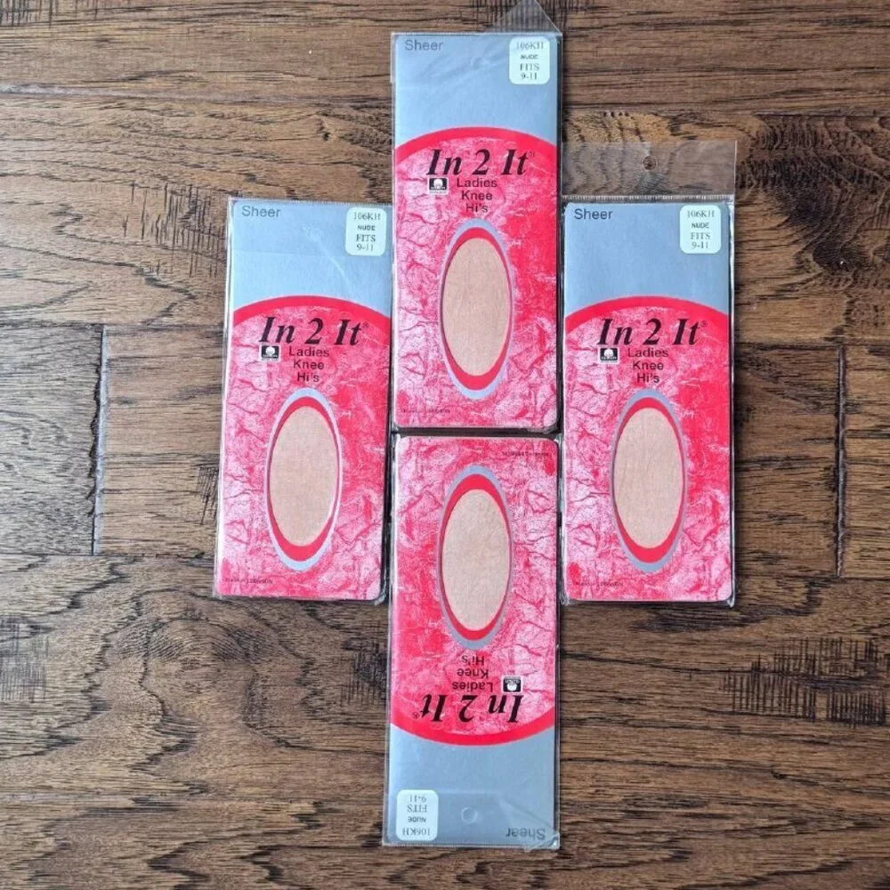 NWT! ELAN Smooth Touch Bundle of Sheer Nude Knee-hi Socks - 4 pairs.